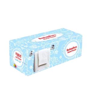 Bashundhara Hand Towel White (200 X 1) ply Box