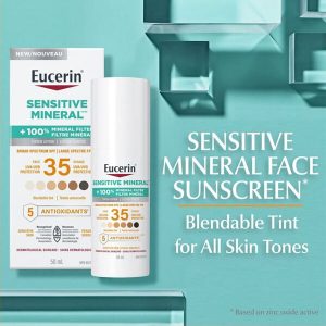 Eucerin Sensitive Mineral SPF 35 Tinted Face Sunscreen Lotion – 50ml
