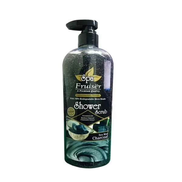 Fruiser Spa Shower Scrub Charcoal Sea Mud – 730ml
